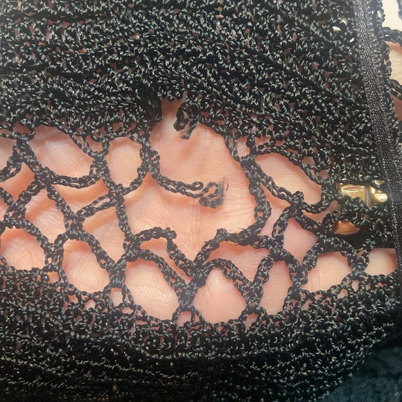 ETOILE Evening Collection Size M Black Crochet Dress NWT Needs Small Repair - Picture 6 of 16